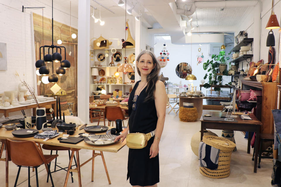 Michele Varian inside her store on Atlantic Avenue in Brooklyn.
