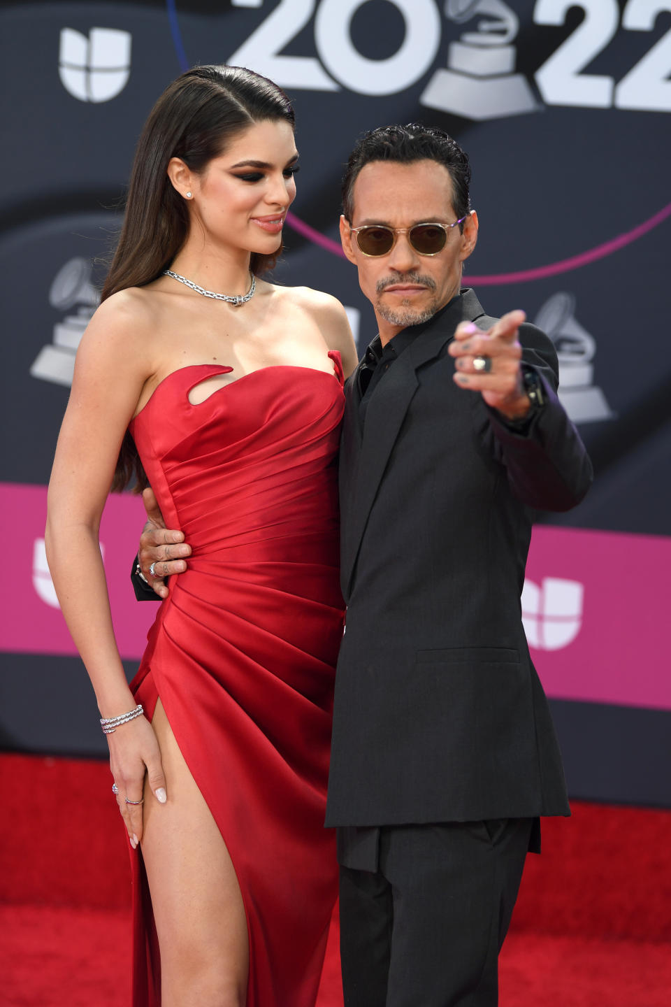 <p>Nadia Ferreira y Marc Anthony. (Photo by Denise Truscello/Getty Images for The Latin Recording Academy)</p> 