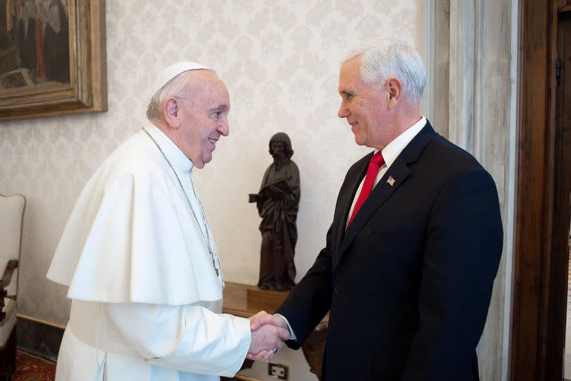 U.S. Vice President Mike Pence meets Pope Francis