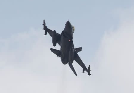 A Turkish F-16 fighter jet takes off from Incirlik airbase in the southern city of Adana, Turkey, July 27, 2015. REUTERS/Murad Sezer