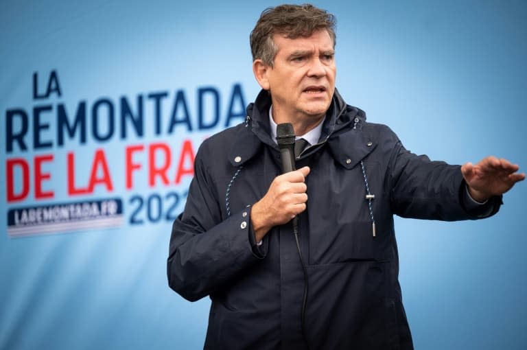 Le candidat ex-PS à la présidentielle Arnaud Montebourg à Carbonne le 30 septembre 2021 - Lionel BONAVENTURE © 2019 AFP