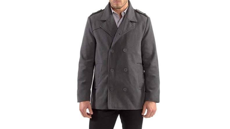 Reviewers praise this peacoat's warmth-to-price ratio.