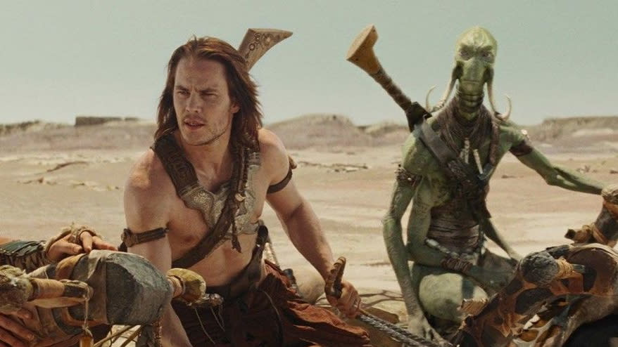 Taylor Kitsch as the title hero in Andrew Stanton's Disney sci-fi 'John Carter'. (Credit: Disney)