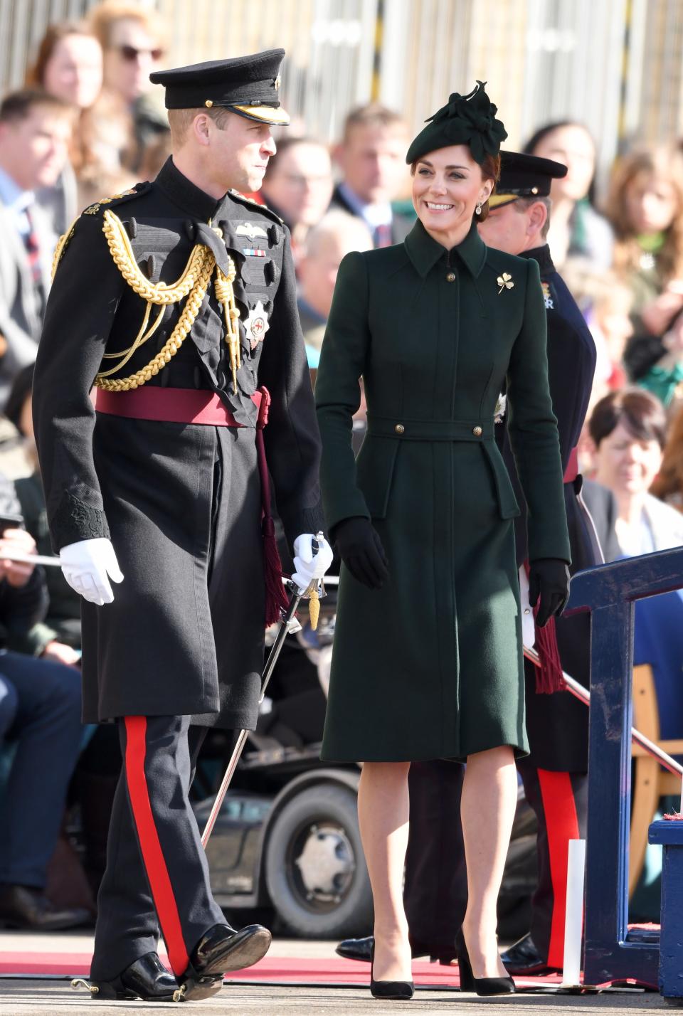 <h1 class="title">The Duke And Duchess Of Cambridge Attend The Irish Guards St Patrick's Day Parade</h1><cite class="credit">Karwai Tang/WireImage</cite>