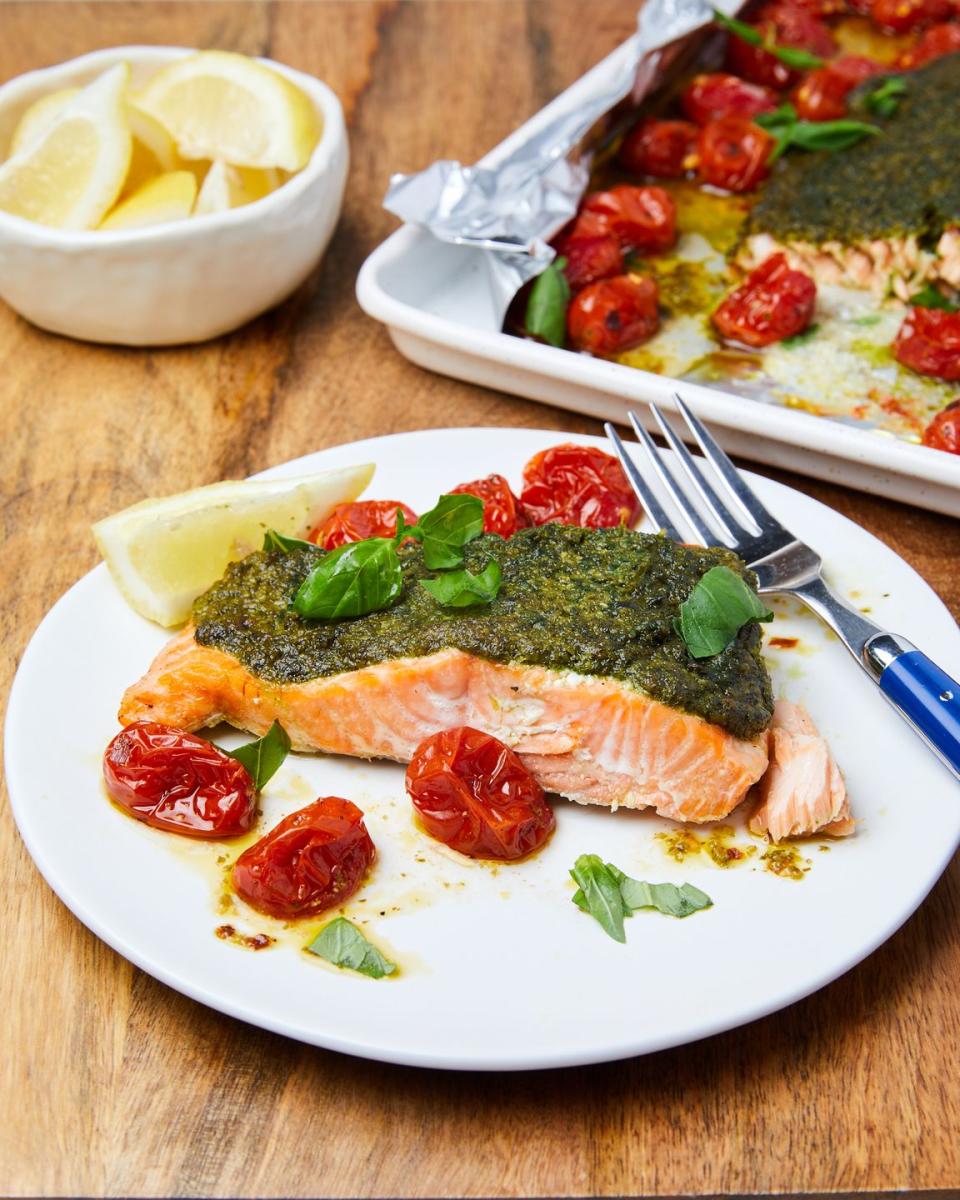 Slow-Roasted Pesto Salmon