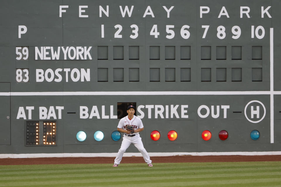 爆發力一直是許多亞洲選手的劣勢，而吉田正尚也不例外。（MLB Photo By Winslow Townson/Getty Images）