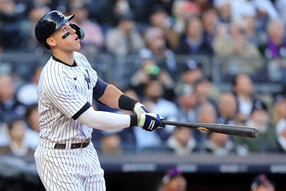 Aaron Judge slugged an American League-record 62 home runs last season with the Yankees.