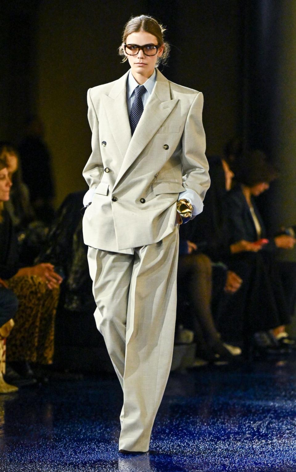 The oversized tailoring will most likely be toned down when the designs hit stores