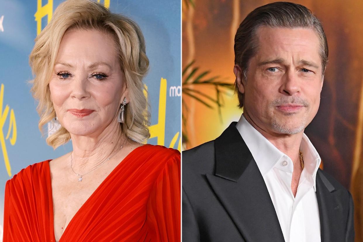 Jean Smart attends the Los Angeles Season 2 Premiere of HBO Max's "Hacks" at DGA Theater Complex on May 09, 2022 in Los Angeles, California. (Photo by Kevin Winter/Getty Images); Brad Pitt arrives at the "Babylon" Global Premiere Screening at Academy Museum of Motion Pictures on December 15, 2022 in Los Angeles, California. (Photo by Steve Granitz/FilmMagic)
