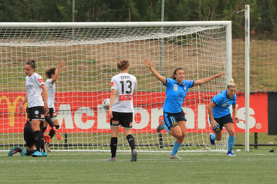 We're just as excited as Sofia Huerta (11). There's live soccer on tonight. (Mark Evans/Getty Images)