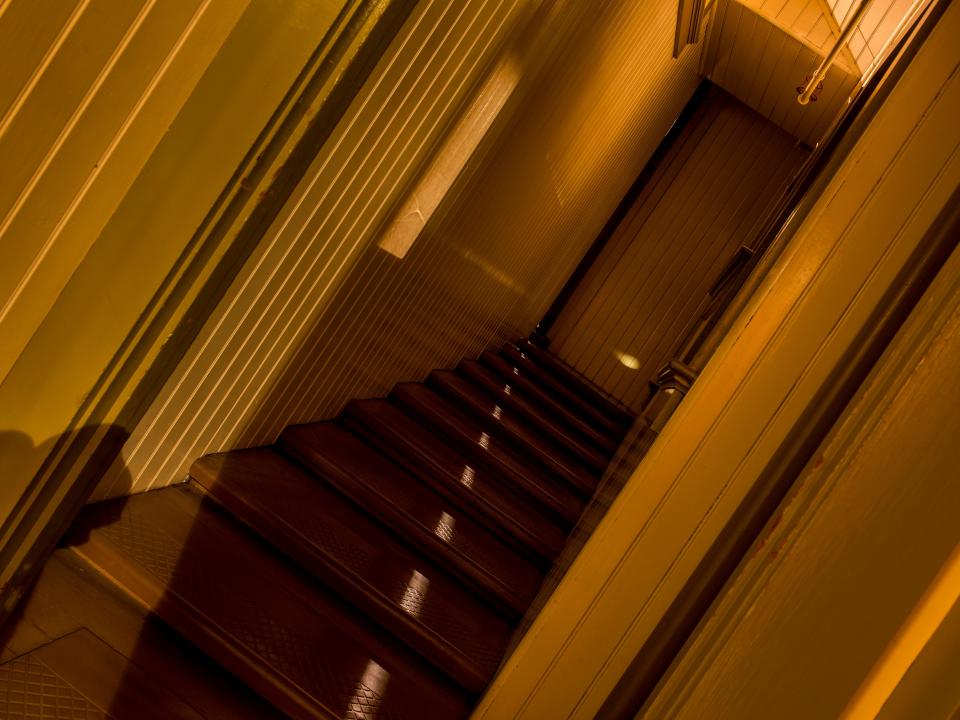 staircase leads to a wall at the winchester house