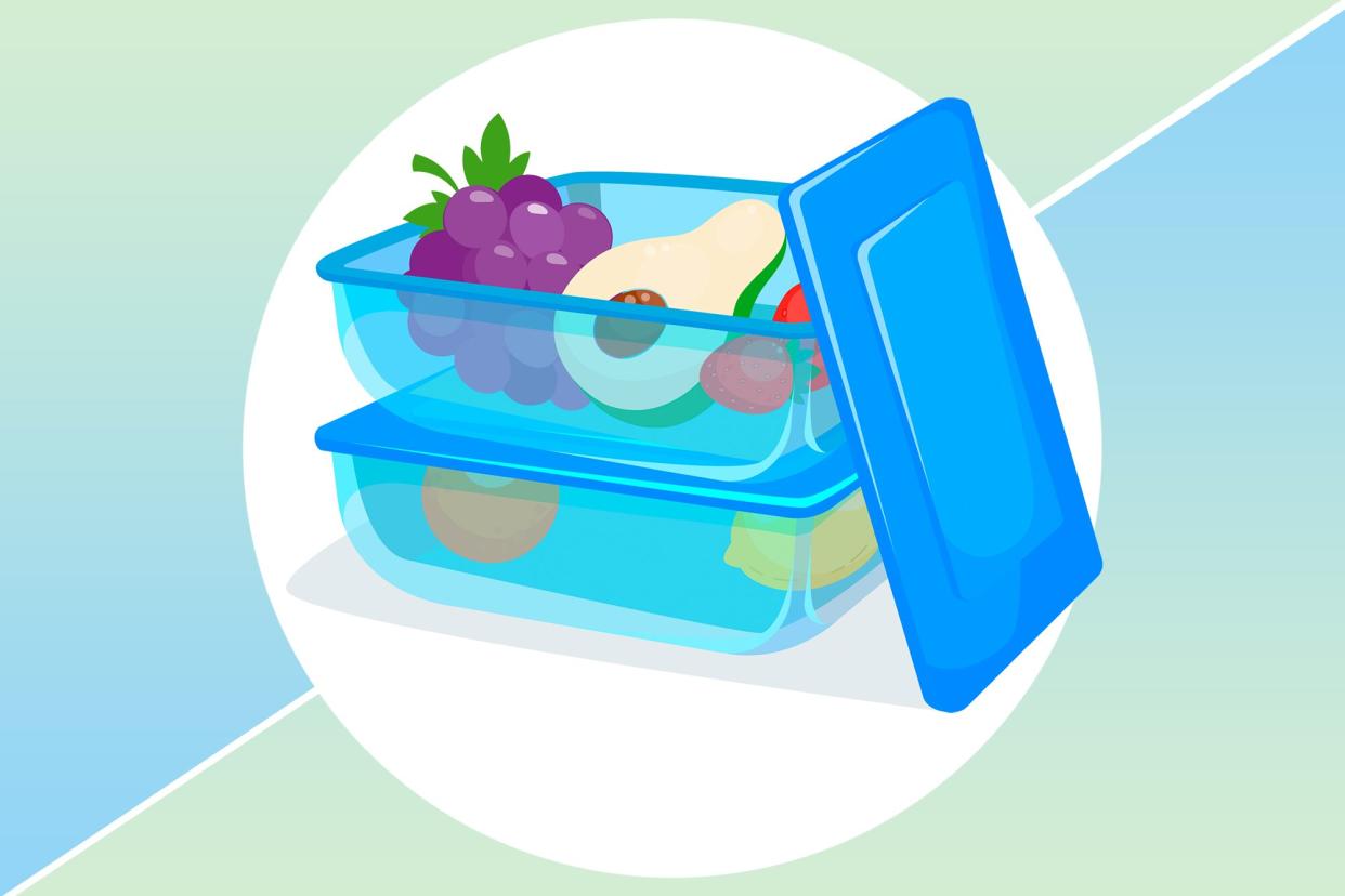 plastic food container illustration