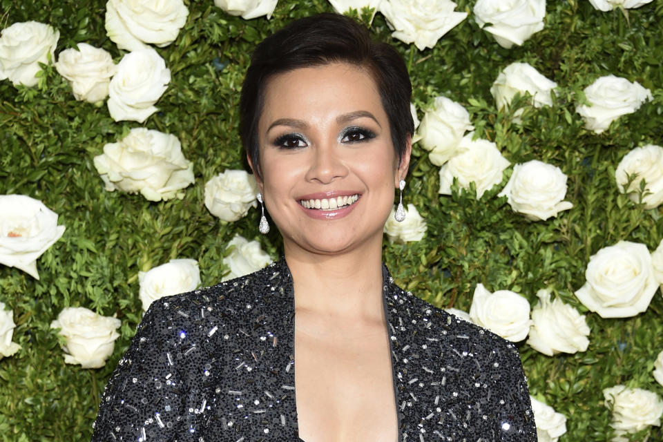 FILE - In this June 11, 2017 file photo, Lea Salonga arrives at the 71st annual Tony Awards in New York. President Joe Biden will host South Korean President Yoon Suk Yeol for a state visit on Wednesday, April 26, 2023. Broadway stars Norm Lewis, Lea Salonga and Jessica Vosk will entertain guests after Wednesday's dinner program. (Photo by Evan Agostini/Invision/AP, File)