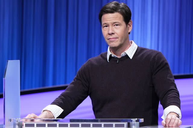 <p>Tyler Golden/ABC via Getty</p> Ike Barinholtz on 'Celebrity Jeopardy'