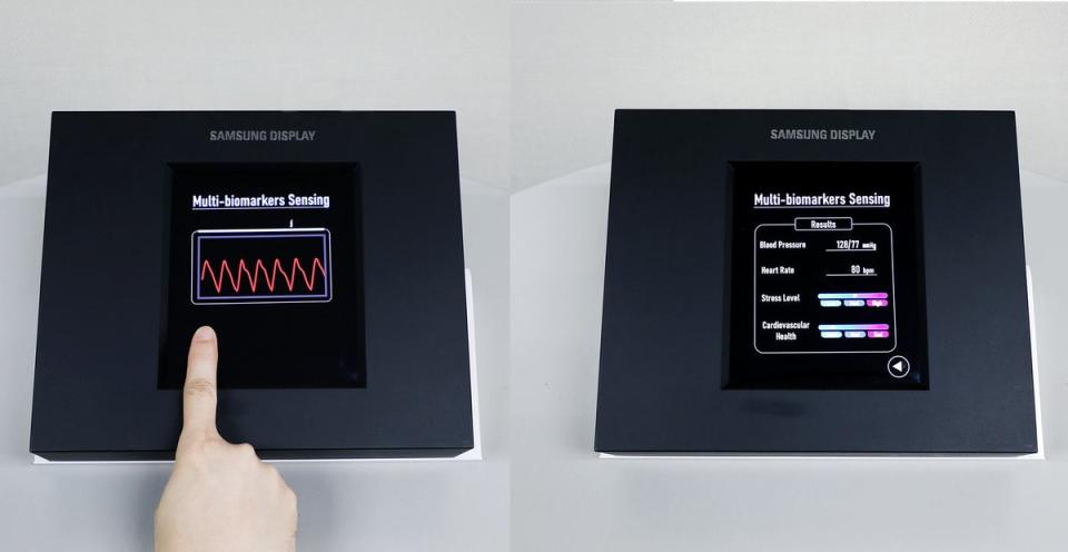 Samsung’s OLED biomarkers in action (Samsung)