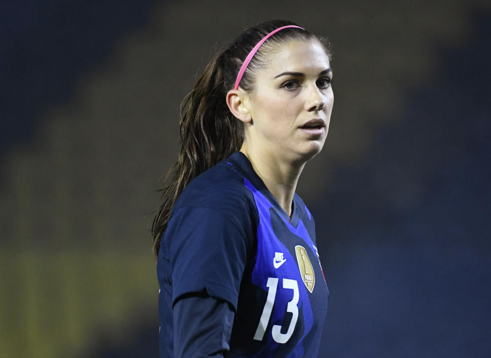 USWNT star Alex Morgan tweeted she and her family tested positive for COVID-19 over the holidays. (Piroschka Van De Wouw/Reuters)