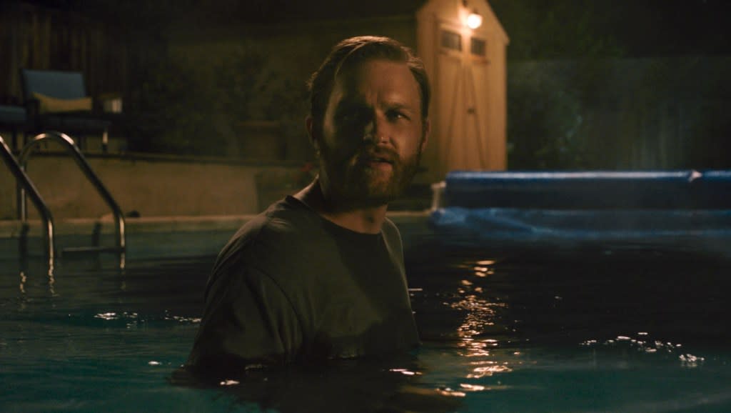 Wyatt Russell as Ray Waller in Night Swim, directed by Bryce McGuire.