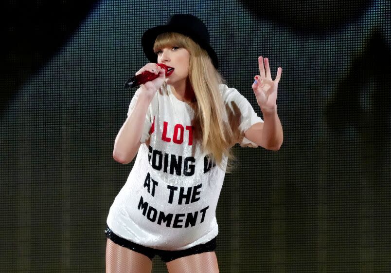 SANTA CLARA, CALIFORNIA - JULY 28: EDITORIAL USE ONLY Taylor Swift performs onstage during Taylor Swift | The Eras Tour at Levi's Stadium on July 28, 2023 in Santa Clara, California. (Photo by Jeff Kravitz/TAS23/Getty Images for TAS Rights Management )