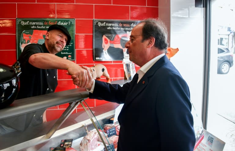 Hollande is running for election as an MP in his native Correze department (Pascal LACHENAUD)