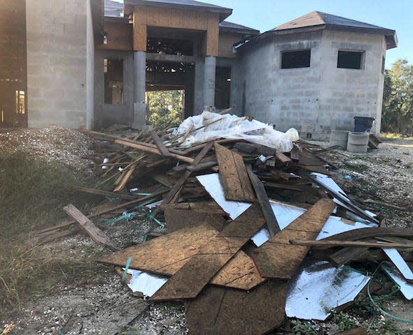 Lynn Leboutillier says HD Custom Homes left her home  on Carmela Ave. in North Port, only 30% complete when they closed their doors. They left the job site a mess in November 2018. 