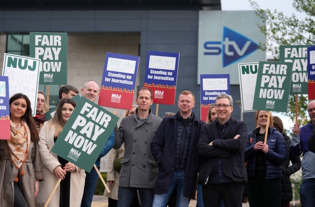 National Union of Journalists strike at STV