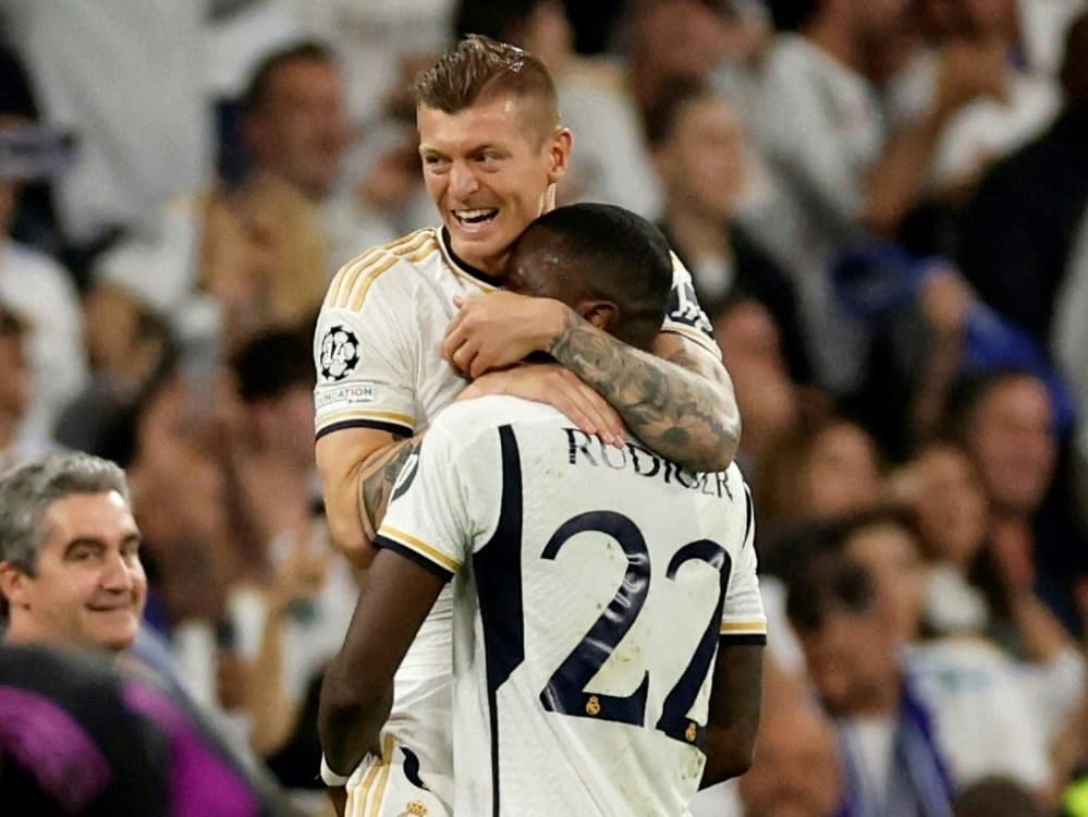 Kroos und Rüdiger jubeln in der Champions League (OSCAR DEL POZO)