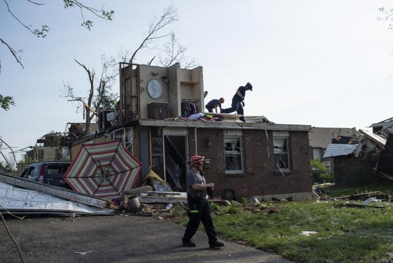 Tornadoes swept through western Ohio on Monday night, destroying homes and causing widespread power outages. One person was killed and dozens were injured.The storms were among 53 twisters that forecasters said touched down on Monday across eight states stretching eastward from Idaho and Colorado.Jeffrey Hazel, the mayor of Celina, near Dayton, said 81-year-old Melvin Delhanna died during the tornado “as a direct result of a vehicle entering his house”.In Mercer County, where Celina is located, emergency management director Mike Robbins said that 12 people were injured in the storm. Mr Hazel said three of those injuries are considered to be serious but none are life-threatening.The National Weather Service (NWS) said on Tuesday morning that roughly five million people throughout the state had been affected by the power outages.The National Oceanic and Atmospheric Administration’s Storm Prediction Center showed that 14 suspected tornadoes touched down in Indiana, 11 in Colorado and nine in Ohio.Dayton, the fifth-largest city in Ohio with 140,000 residents, was particularly affected. Nearly 60,000 residents were without power after the storm. Homes and apartment complexes were levelled during the storm, devastating residents and leaving authorities scrambling.“I don’t know that any community that is fully prepared for this type of devastation,” Dayton assistant fire chief Nicholas Hosford said on ABC’s Good Morning America.The city tweeted that first responders are currently “performing search and rescue operations and debris clearing”.The NWS says that it “will be conducting damage surveys for the next few days”. Utilities are expecting restoration to take several days.For now, Dayton city officials have asked residents to conserve water, as power was lost in the city’s water plants and pump stations.Montgomery County, where Dayton is located, Miami County, and Greene County were the most affected by the tornadoes, which authorities described as large and dangerous. The National Guard has been deployed in the aftermath.Tornadoes also touched down in nearby Trotwood, where the mayor told residents that power lines and trees were down. Ohio’s tornado spree marks the latest in a particularly harsh year for tornadoes in the US, which have caused major damage and several deaths in Alabama, Missouri, Oklahoma, and several other states.