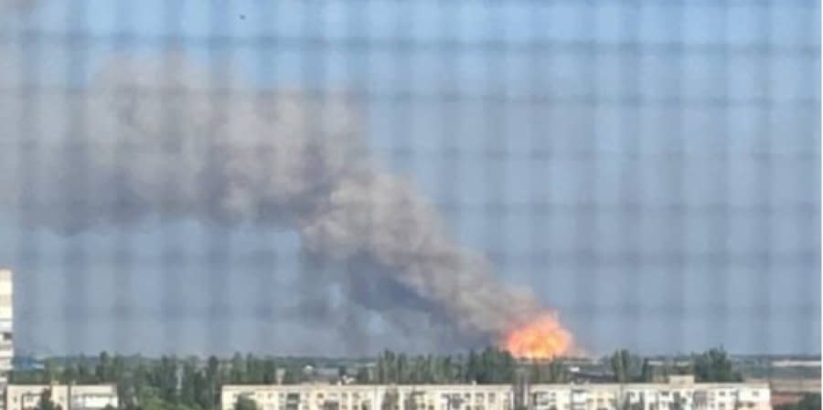 The Ukrainian military hit the ammunition depot of the Russian military in Chornobayivka — a fire started in the airfield area