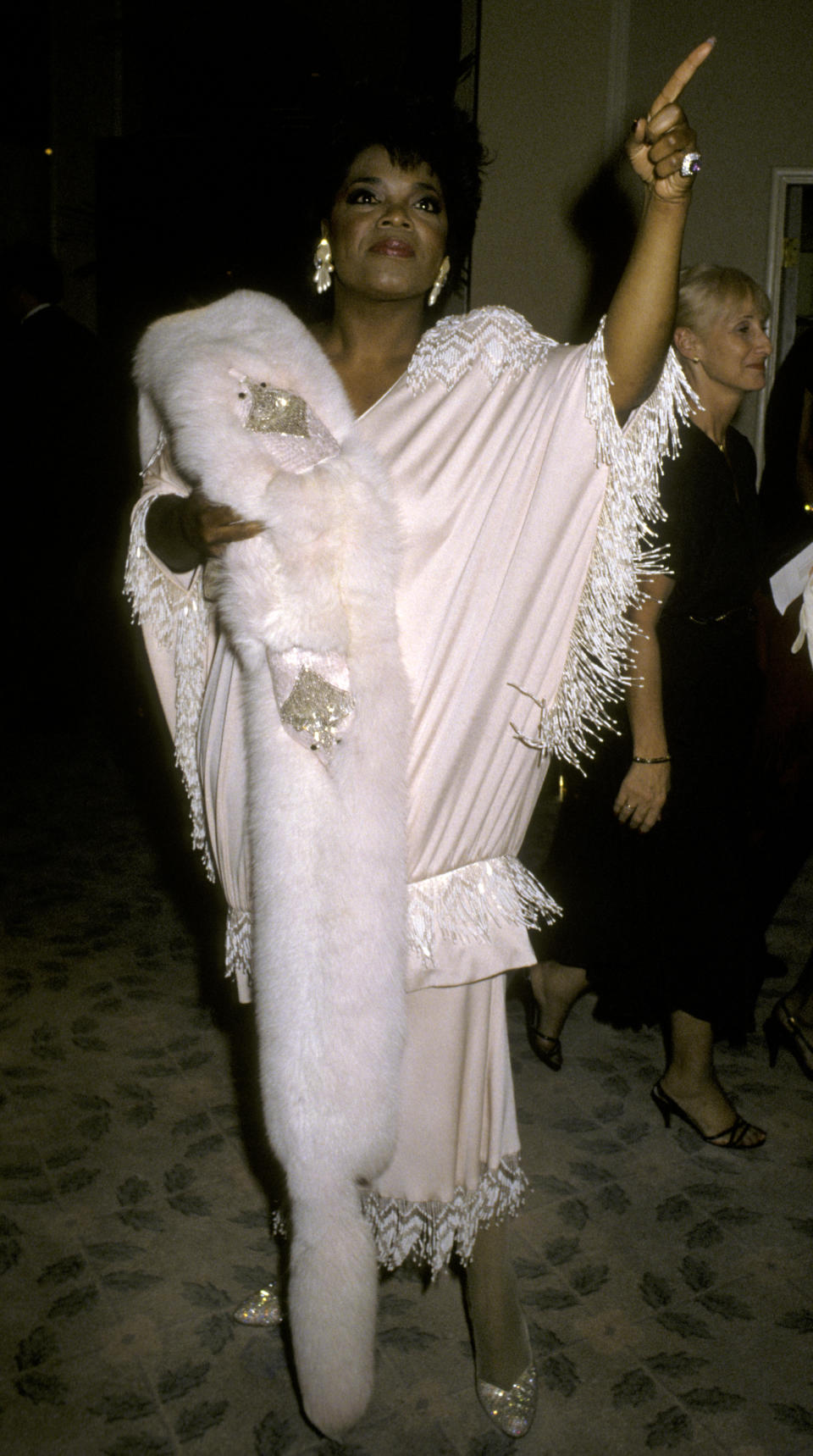 Oprah Winfrey attends the 1986 Golden Globes. (Photo: Getty Images)