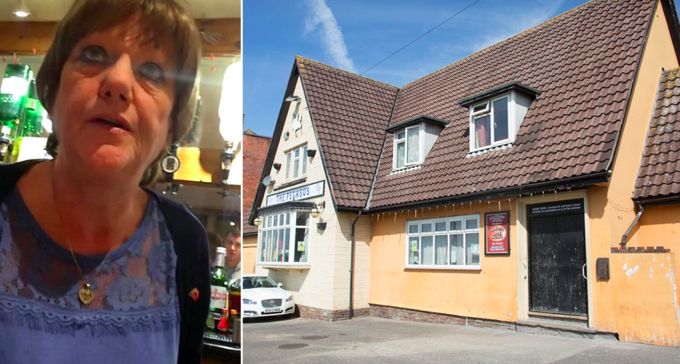 <em>Wendy Buck was filmed refusing to serve traveller Michael McDonagh at the Pegasus pub in Bristol (SWNS)</em>