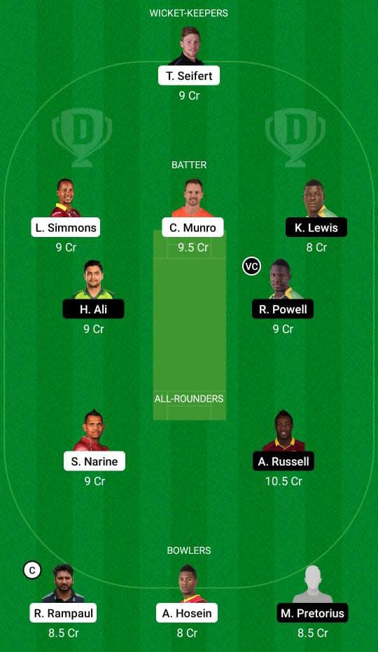 TKR vs JAM Dream11 Prediction Fantasy Cricket Tips Dream11 Team Hero CPL T20 