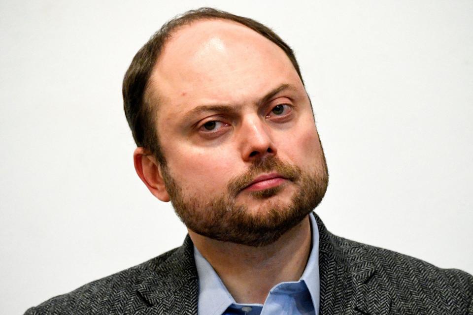 Russian journalist and activist Vladimir Kara-Murza attends a conference of Russia's leading rights group Memorial in Moscow on October 27, 2021. / Credit: ALEXANDER NEMENOV/AFP/Getty
