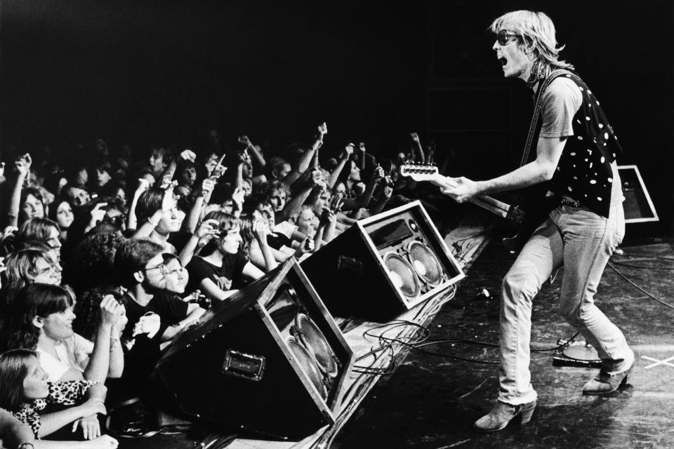 <p>Tom Petty performs in 1980 in Santa Cruz, Calif. (Photo: George Rose/Getty Images) </p>