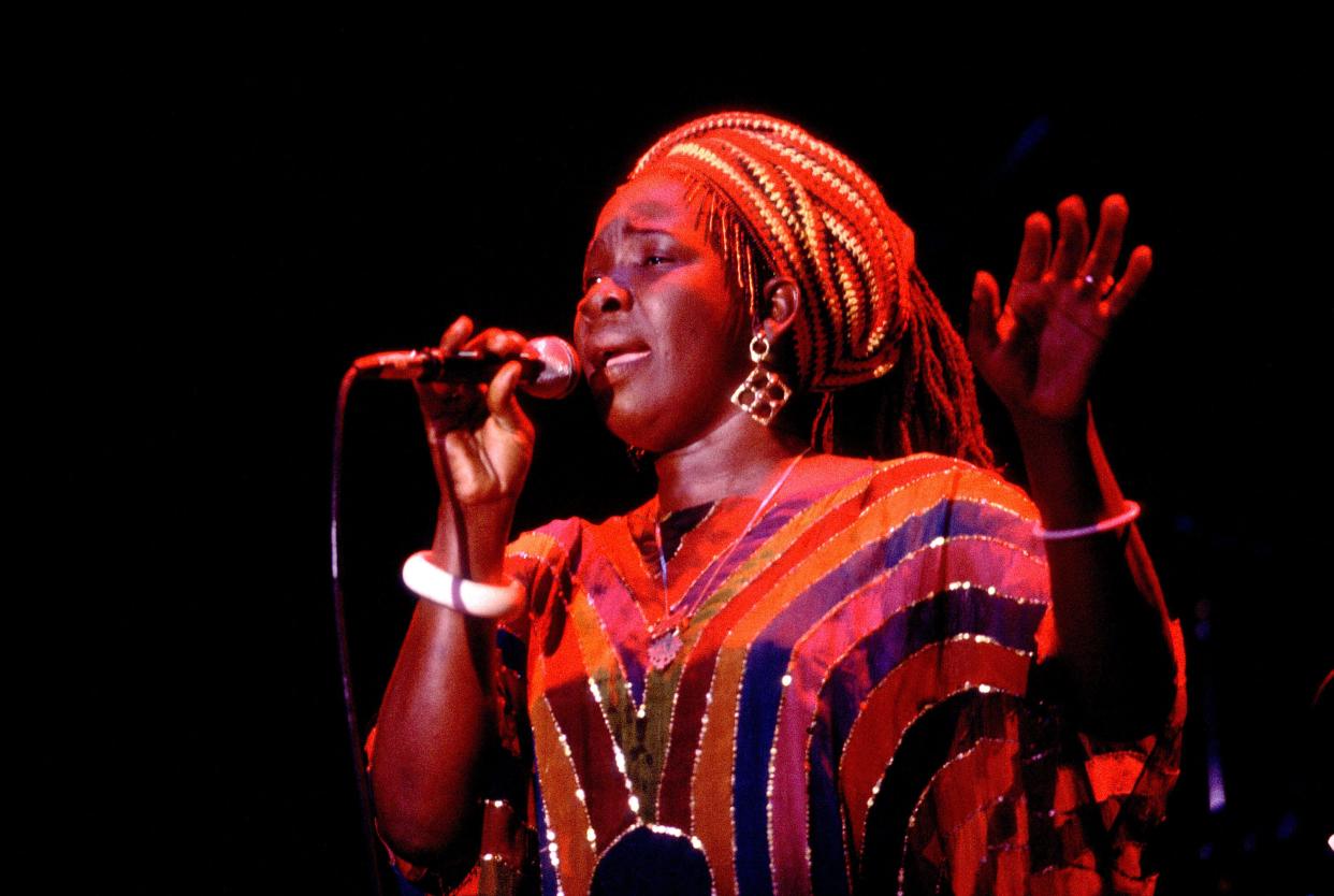 Rita Marley performing in 1982.