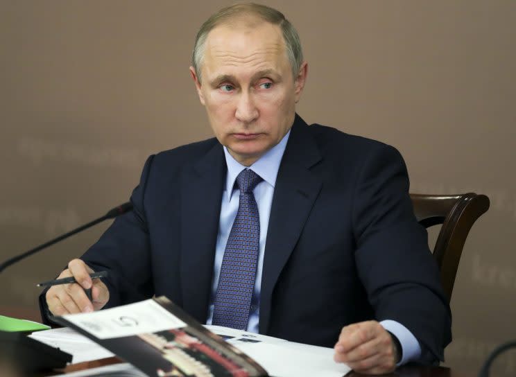 Putin… will not be appearing in any Hollywood movies anytime soon – Credit: AP