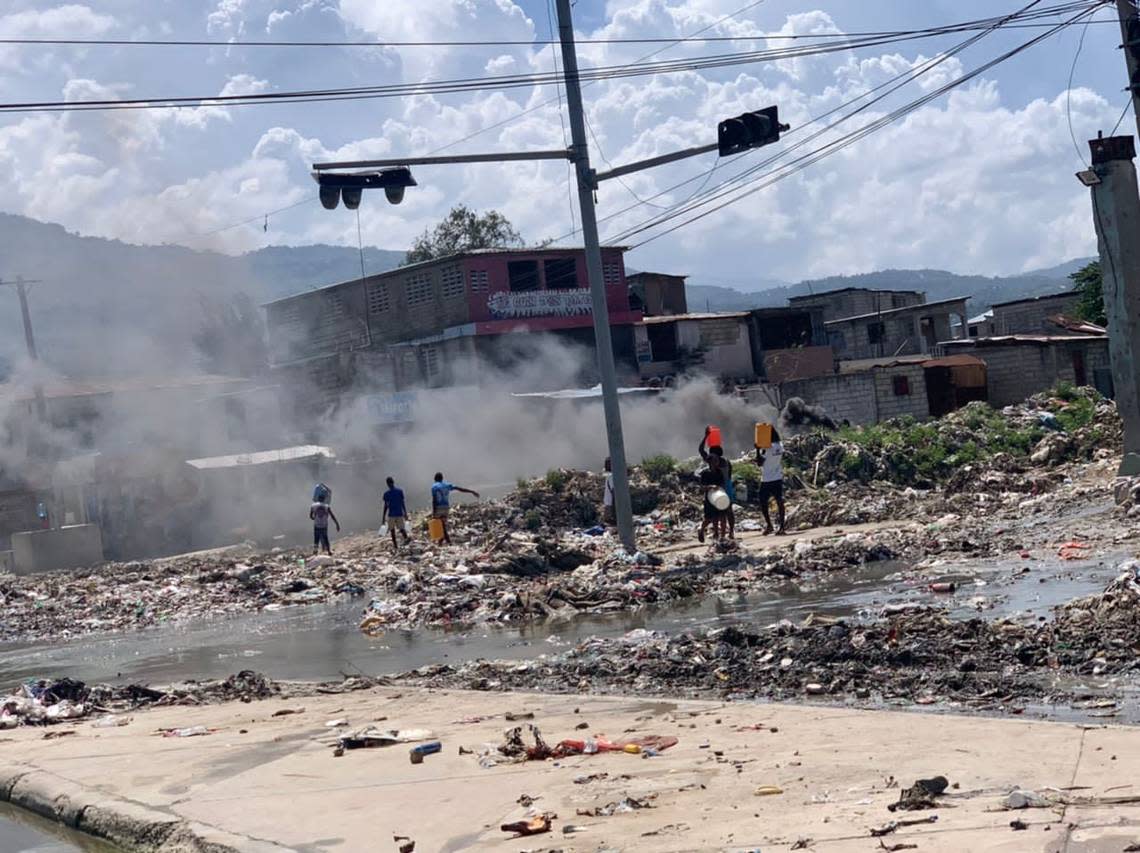 The lack of fuel means that garbage cannot be picked up in places like Port-au-Prince, where a new cholera outbreak has now been confirmed.