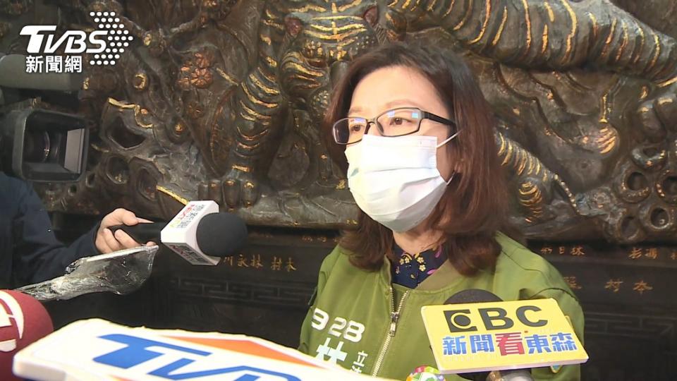 林靜儀反問記者「你是在問問題，還是在發表意見」。（圖／TVBS資料畫面）