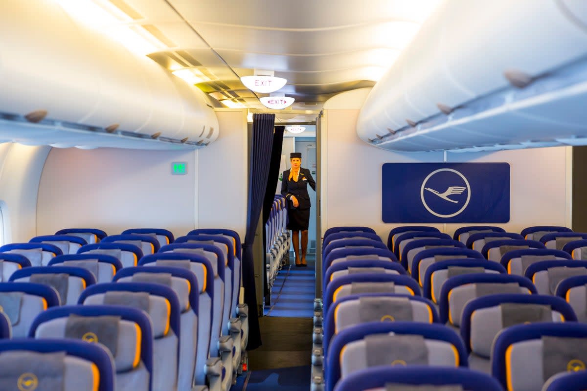 The interior of a Lufthansa Airbus A380 plane (Getty Images)