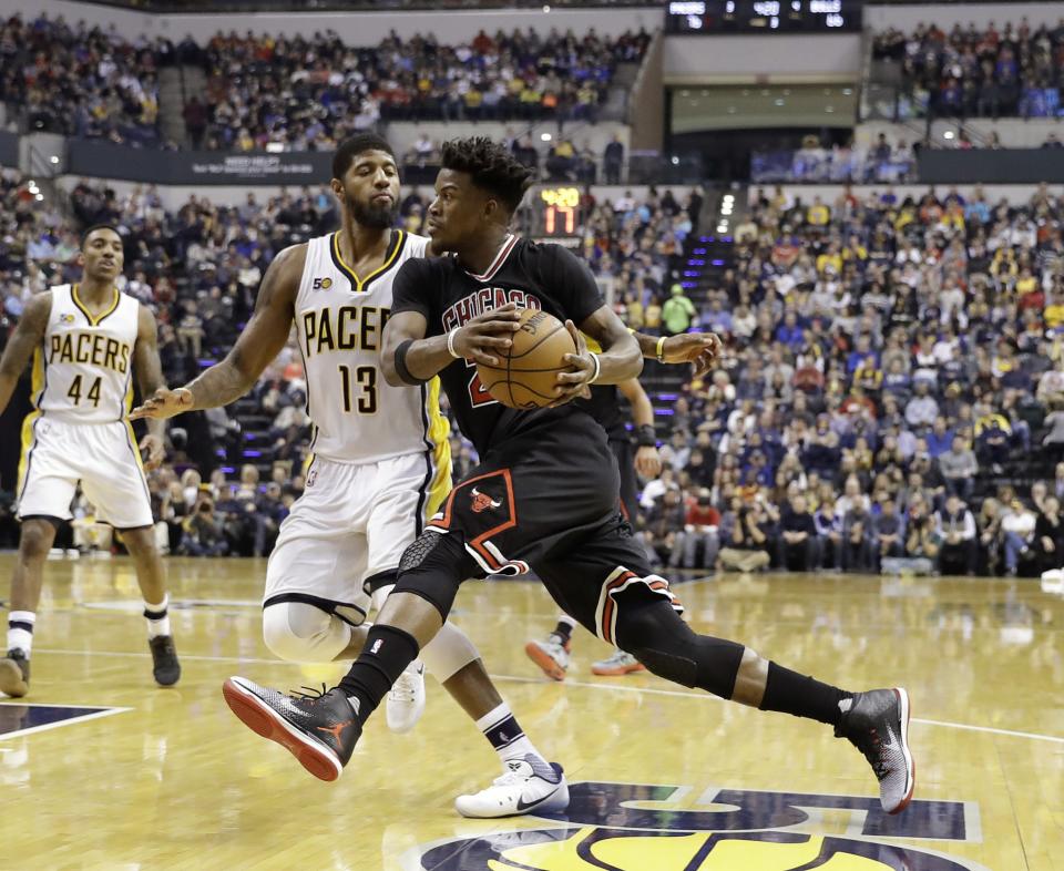 Paul George and Jimmy Butler might be the two biggest names bandied about in trade rumors ahead of Thursday's deadline. (AP)