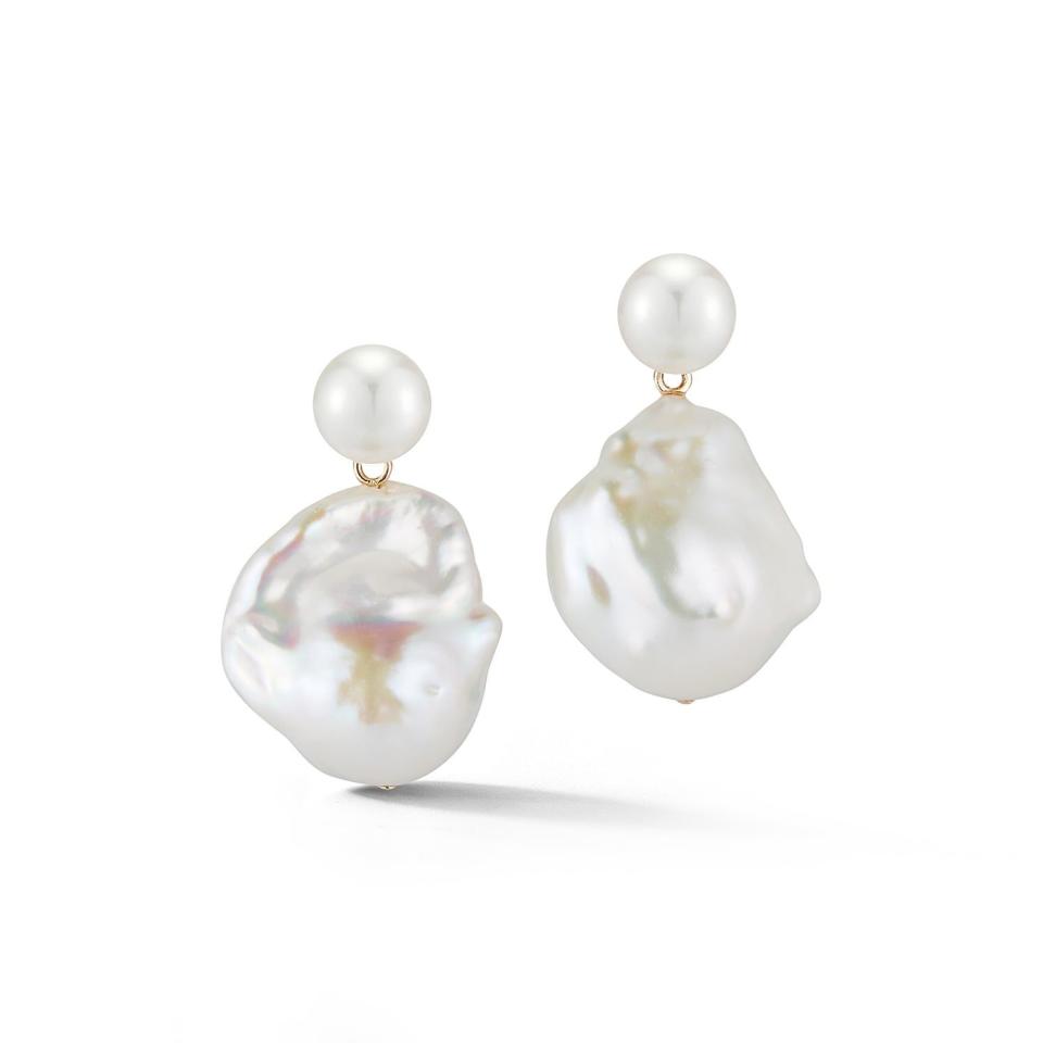 4) Duality Pearl Drop Earrings