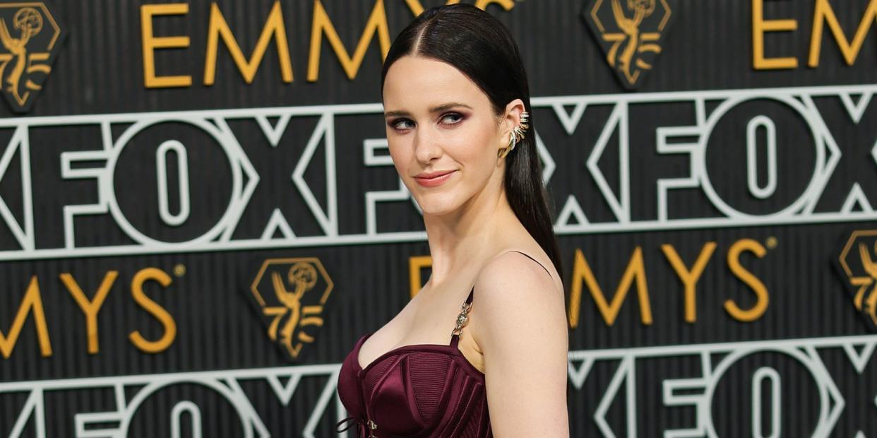 rachel brosnahan on the emmys 2024 red carpet