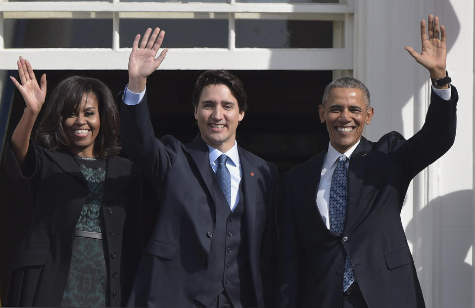 The Obamas and the Trudeaus&nbsp;seem to get along famously.