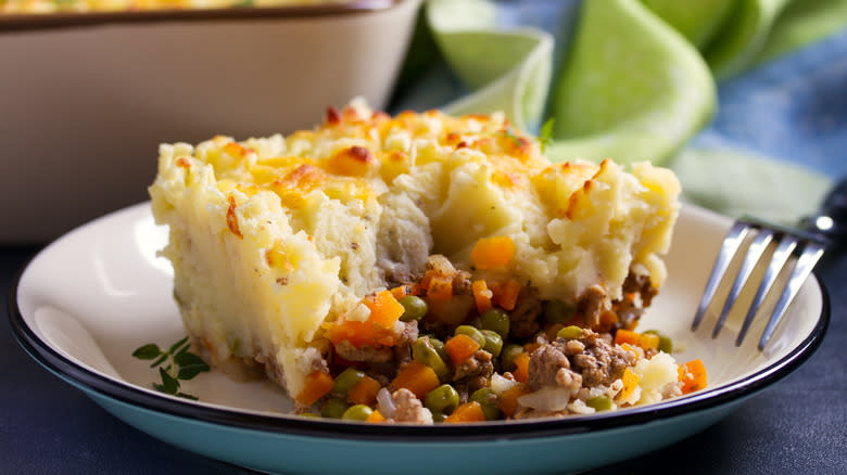 Slice of shepherd's pie