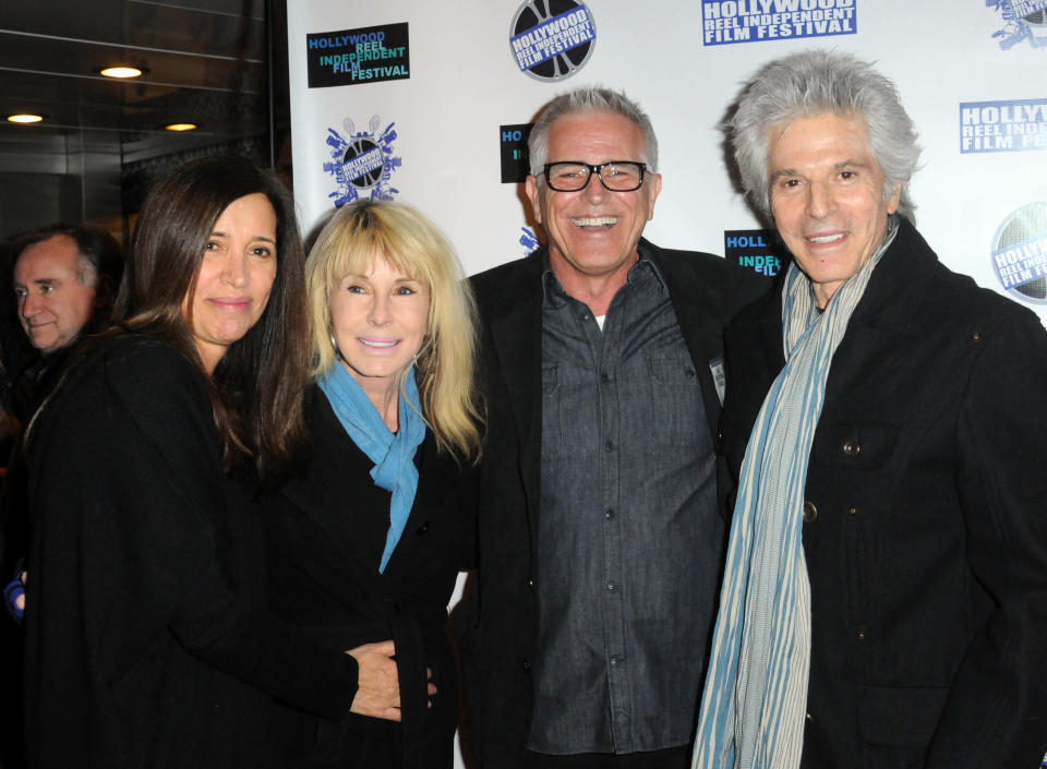 LOS ANGELES, CA - DECEMBER 07:  (L-R) Paula Vilo; Camilo Vilo; Jorge Rivero arrive for the Hollywood Reel Independent Film Festival Awards Program held at New Beverly Cinema on December 7, 2011 in Los Angeles, California.  (Photo by Albert L. Ortega/Getty Images)