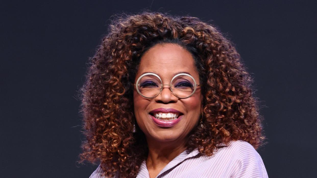 new orleans, louisiana june 30 oprah winfrey speaks onstage during from the page to the stage and beyond a discussion of the nearly 40 year legacy and impact of the color purple during the 2023 essence festival of culture trade at ernest n morial convention center on june 30, 2023 in new orleans, louisiana photo by arturo holmesgetty images for essence