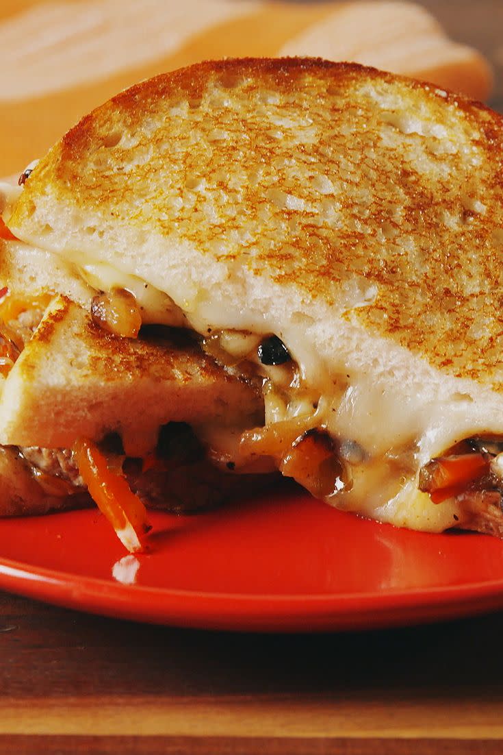Cheesesteak Grilled Cheese