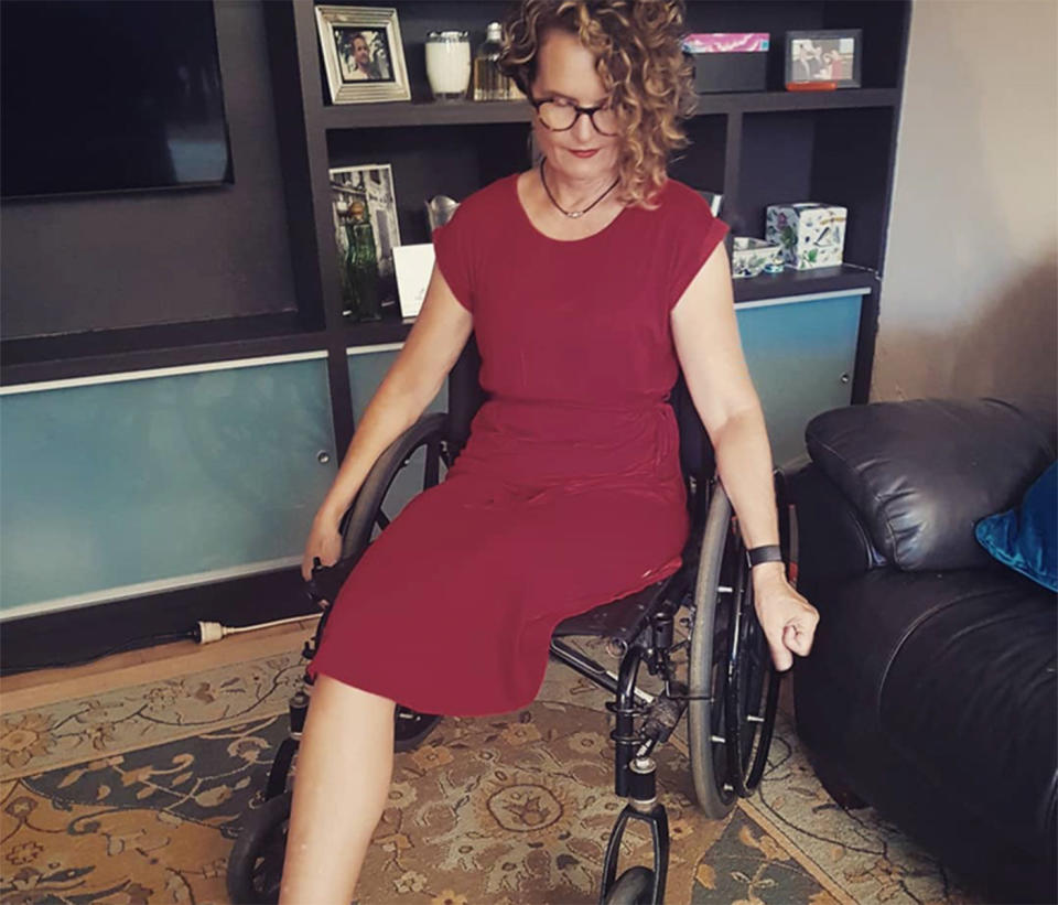 Now an amputee, Ms Carden said she felt free despite having to learn to walk again. Source: <span>Media Drum World/Australscope</span>