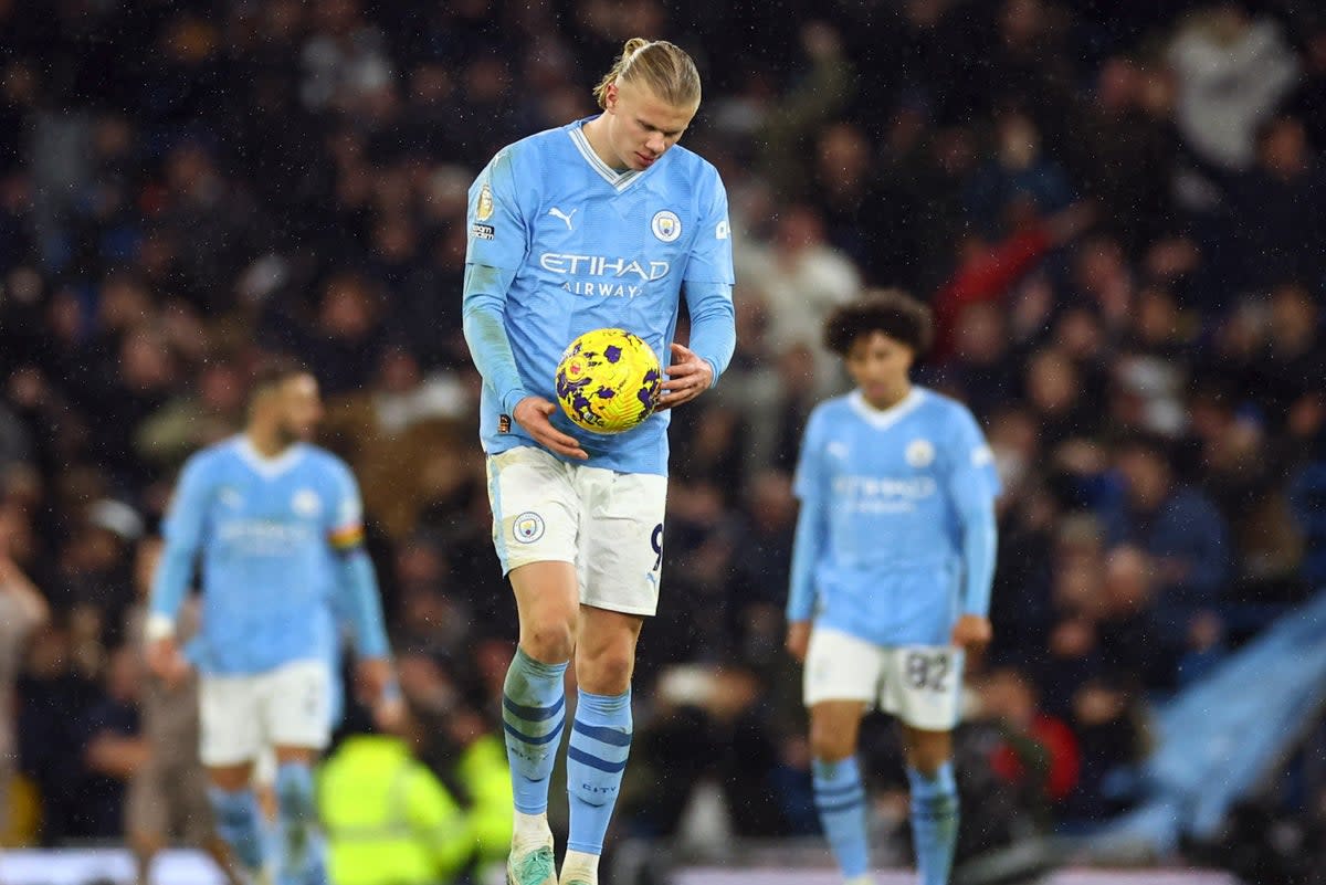 Erling Haaland missed Manchester City’s trip to Luton last weekend  (REUTERS)