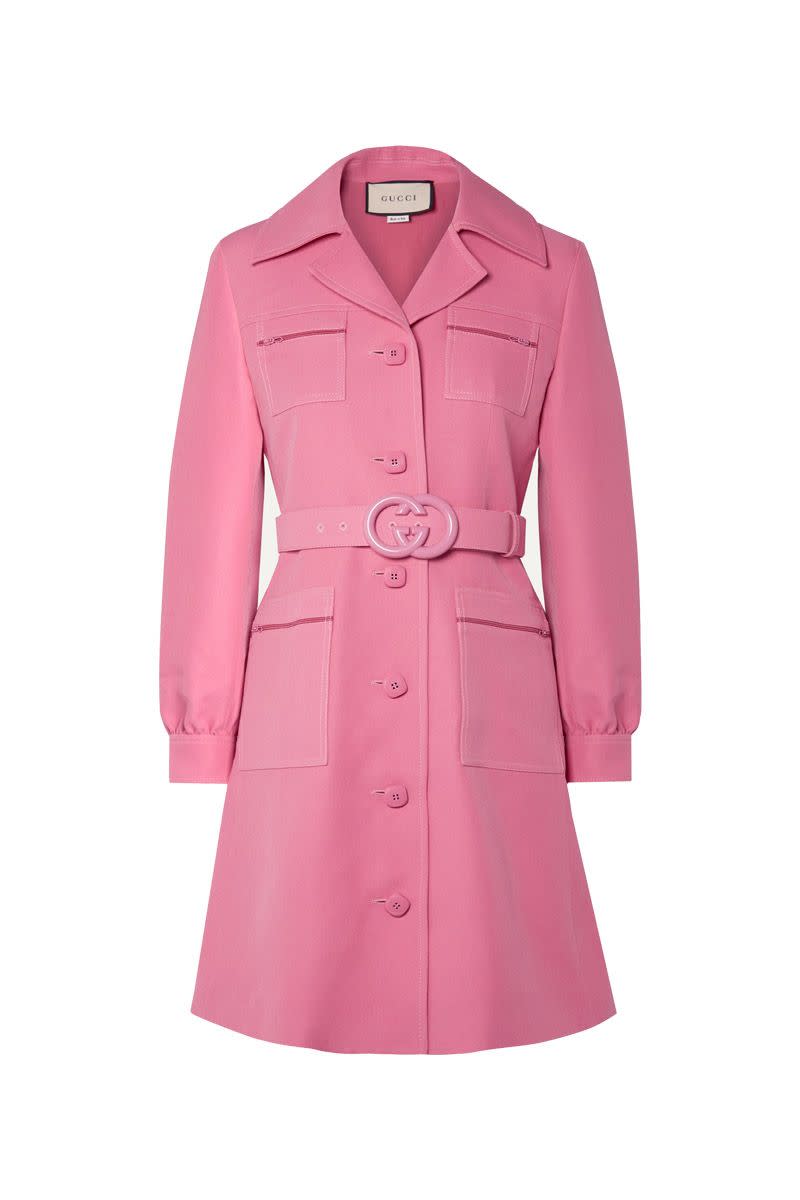 Gucci Wool and Silk Pink Mini Dress