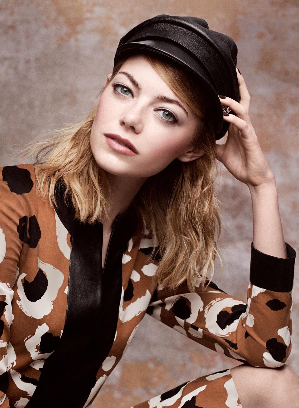 <h1 class="title">Emma Stone</h1><cite class="credit">Photographed by Craig McDean, <em>Vogue,</em> August 2014</cite>